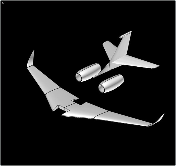 3d falcon 2000s business jet - Falcon 2000S Business Jet Solid Assembly Model by RodgerSaintJohn